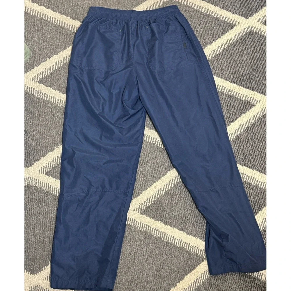 Vintage Adidas Trackpants Navy Blue Mens M Baggy Training Pants Y2K Stylish Mesh